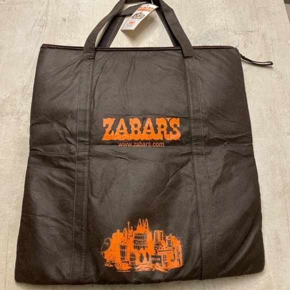 ZABAR'S Insulated Cooler Bag; Large; Brown w/ Orange with Tags - Picture 2 of 4